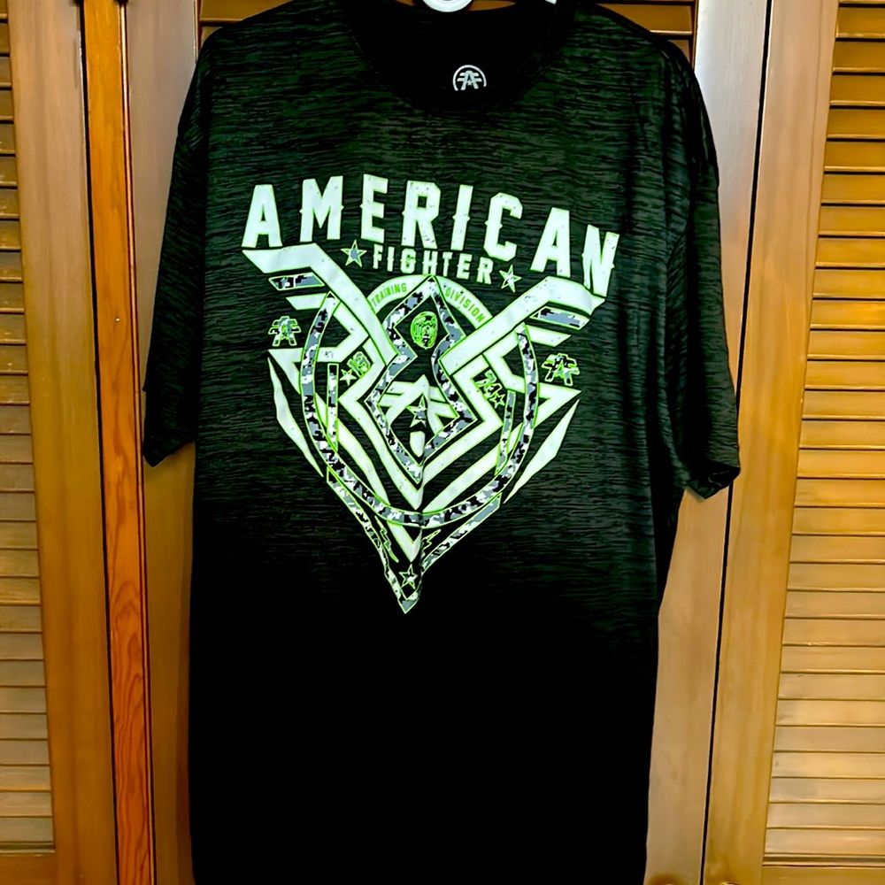 American Fighter 4XL Green with white black and gray graphics